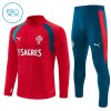Barn Portugal Trainings Sweatshirt Quarter-Zip 2026-27 Röd Barn Portugal Trainings Sweatshirt Quarter-Zip 2026-27 Röd