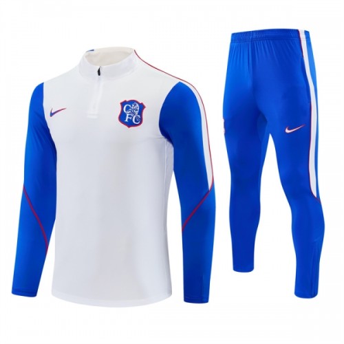 Chelsea Trainings Sweatshirt Quarter-Zip 2026-27 Vit Chelsea Trainings Sweatshirt Quarter-Zip 2026-27 Vit