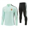 Frankrike Trainings Sweatshirt Quarter-Zip 2026-27 Vit Frankrike Trainings Sweatshirt Quarter-Zip 2026-27 Vit