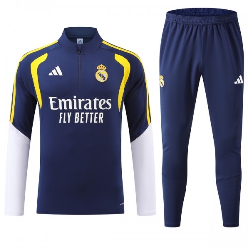 Real Madrid Trainings Sweatshirt Quarter-Zip 2026-27 Blå Real Madrid Trainings Sweatshirt Quarter-Zip 2026-27 Blå