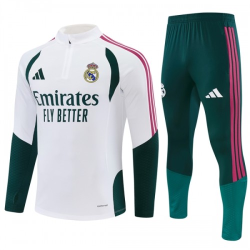 Real Madrid Trainings Sweatshirt Quarter-Zip 2026-27 Vit Real Madrid Trainings Sweatshirt Quarter-Zip 2026-27 Vit