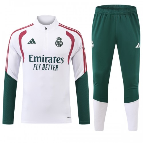 Real Madrid Trainings Sweatshirt Quarter-Zip 2026-27 Vit Real Madrid Trainings Sweatshirt Quarter-Zip 2026-27 Vit