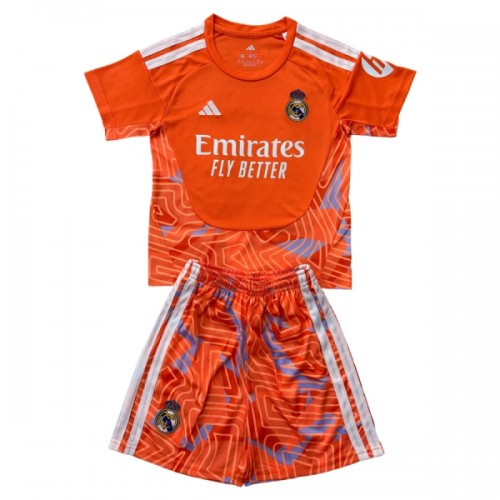 Fotbollskläder Målvakt Barn Real Madrid 2026-27 Orange - Kortärmad Fotbollskläder Målvakt Barn Real Madrid 2026-27 Orange - Kortärmad