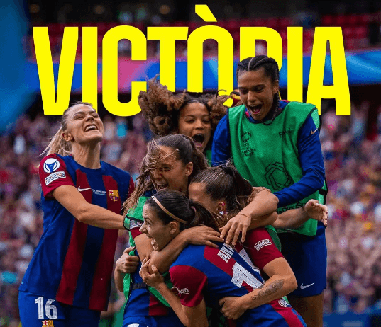Barcelonas damfotbollslag vinner fyra kronor på en enda säsong!
